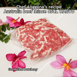 Australia beef mince plain 85CL Anggana's WAGYU daging sapi giling frozen price/pack 500gr